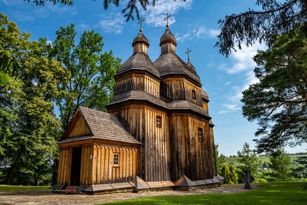Gamla Träkyrkan Ukraina Resor Ukraina — Stockfoto