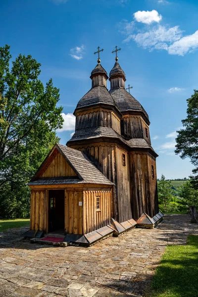 Gamla Träkyrkan Ukraina Resor Ukraina — Stockfoto