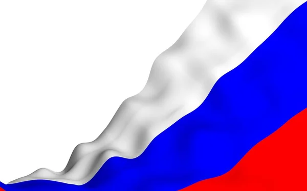 Fahne des russischen Verbandes schwenkend. das Nationale. Staatssymbol des Russischen — Stockfoto