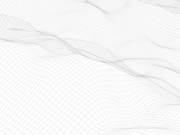 Αφηρημένο τοπίο με φόντο. Κυβερνοχώρο πλέγμα. Hi-Tech δικτύου. 3D απεικόνιση τεχνολογία. — Φωτογραφία Αρχείου