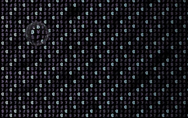 Bitcoin cryptocurrency 3d illustratie. Mooie munt donkere achtergrond. Digitale valutasymbool. Digitale achtergrond. Bedrijfsconcept — Stockfoto