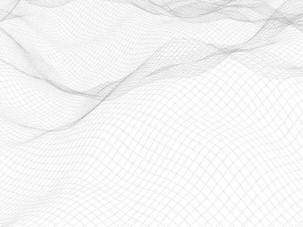 Αφηρημένο τοπίο με φόντο. Κυβερνοχώρο πλέγμα. Hi-Tech δικτύου. 3D απεικόνιση τεχνολογία. — Φωτογραφία Αρχείου