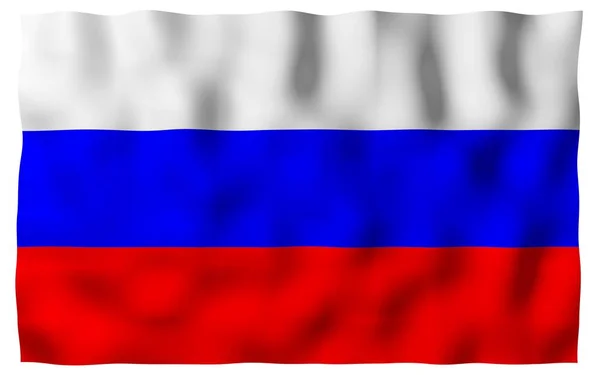 Sventola bandiera della Federazione Russa. Il National. Simbolo di stato del russo — Foto Stock
