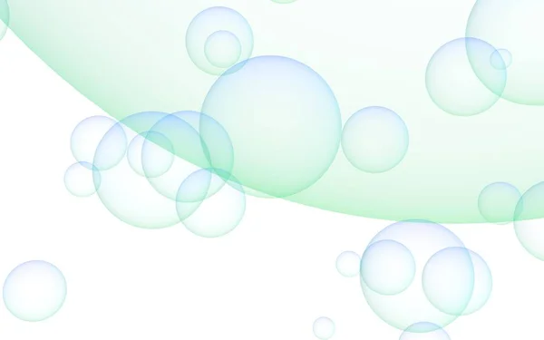 Latar belakang berwarna cerah dengan gelembung hijau. Wallpaper, tekstur dengan gelembung. Ilustrasi 3D — Stok Foto