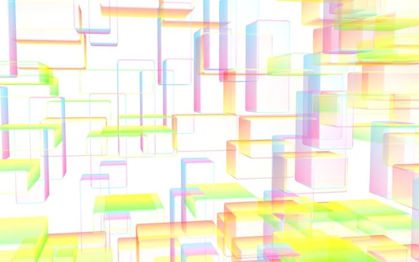 Красочный абстрактный цифровой и технологический фон. Узор с повторяющимися прямоугольниками — стоковое фото