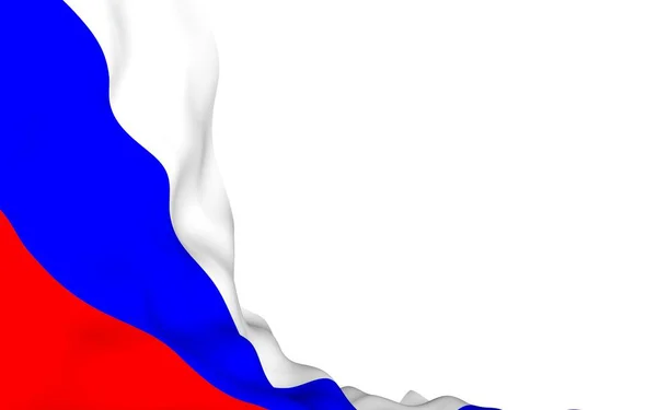 Ondeando la bandera de la Federación Rusa. El Nacional. Símbolo estatal del ruso — Foto de Stock