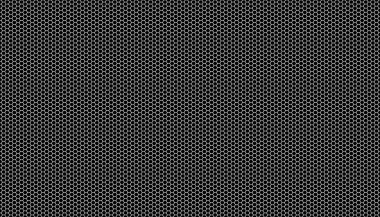 Siyah arka planda beyaz bal peteği. Kusursuz bir doku. İzometrik geometri. 3B illüstrasyon