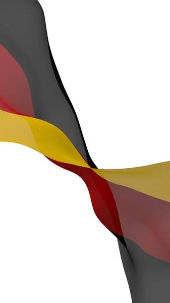 Bandera de Alemania. Ilustración 3D de gran formato. Símbolo estatal de la República Federal de Alemania. Renderizado 3D — Foto de Stock