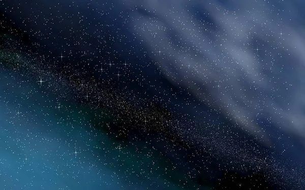 Bunte und schöne Raumhintergrund. Der Weltraum. Sternenhimmel im Weltall. 3D-Illustration — Stockfoto