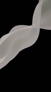 Yeşil renk atkı. Soyut yeşil dalga. Koyu arka plan üzerinde parlak yeşil şerit. Soyut yeşil renk duman. Raster hava arka planı. 3d illüstrasyon