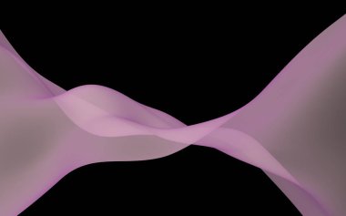 Soyut ışık kırmızı dalga. Koyu arka plan üzerinde parlak açık kırmızı şerit. Soyut kırmızı duman. Açık kırmızı atkı. Raster hava arka planı. 3d illüstrasyon