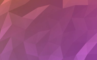 Soyut üçgen geometrik pembe arka plan. Gradyanı olan geometrik origami biçimi. 3B illüstrasyon