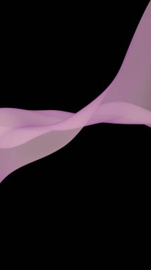 Soyut ışık kırmızı dalga. Koyu arka plan üzerinde parlak açık kırmızı şerit. Soyut kırmızı duman. Açık kırmızı atkı. Raster hava arka planı. 3d illüstrasyon