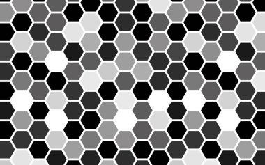 Degrade rengi olan beyaz petek. Biyometrik geometri. 3d illüstrasyon