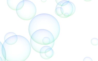 Mor kabarcıklar ile açık mavi renkli arka plan. Duvar kağıdı, doku mor balonlar. 3d illüstrasyon