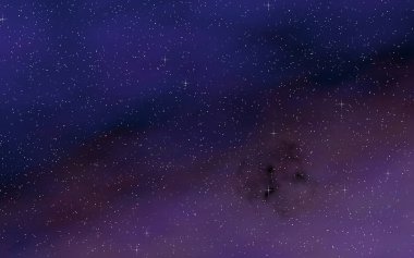 Renkli ve güzel bir arka plan. Uzay boşluğu. Yıldızlı uzay dokusu. 3B illüstrasyon