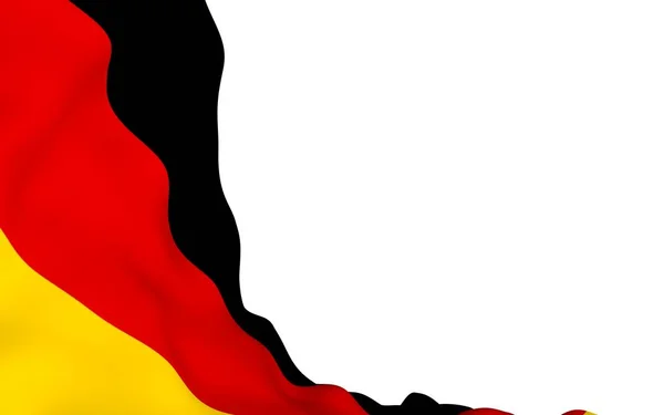Deutschland-Fahne. Großformatige 3D Illustration. Staatssymbol der Bundesrepublik Deutschland. 3D-Rendering — Stockfoto