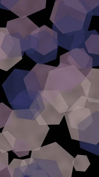 Multicolored gray translucent hexagons on dark background. Vertical image orientation. 3D illustration — Stock Photo, Image