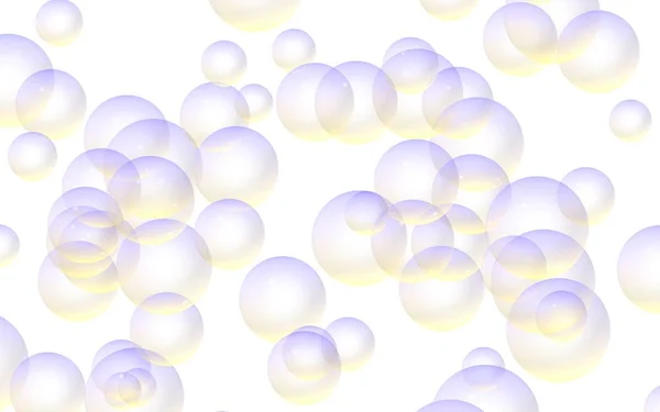 Lichte pastelkleurige achtergrond met paarse bubbels. Behang, textuur paarse ballonnen. 3D-illustratie — Stockfoto