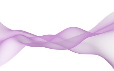 Soyut mavi dalga. Mavi atkı. Beyaz arka plan üzerinde parlak mavi kurdele. Soyut duman. Raster hava arka planı. 3d illüstrasyon