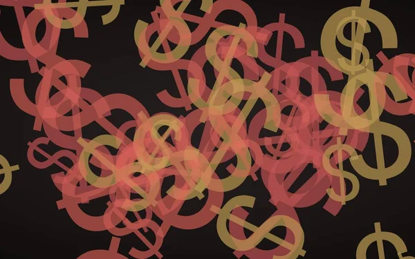 Panneaux multicolores en dollars translucides sur fond sombre. Illustration 3D — Photo