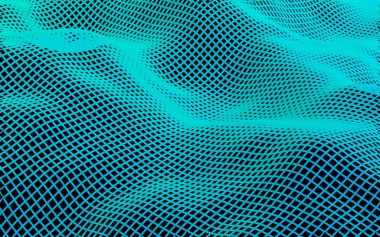 Karanlık bir arka plan üzerinde soyut manzara. Siber uzay şebekesi. merhaba teknoloji ağı. 3d illüstrasyon