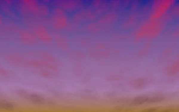 Nubes rosadas cúmulos en el cielo púrpura al atardecer. Grupo abstracto de nubes por la noche. Ilustración 3D — Foto de Stock