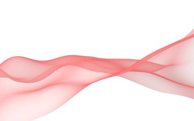 Soyut gri dalga. Raster hava desteği. Beyaz arka planda parlak gri kurdele. Gri eşarp. Soyut gri duman. 3B illüstrasyon