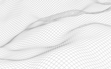 Beyaz arka planda soyut manzara. Siber uzay şebekesi. merhaba teknoloji ağı. 3d illüstrasyon