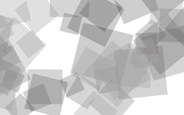 Gray translucent squares on white background. Gray tones. 3D illustration — Stock Photo, Image