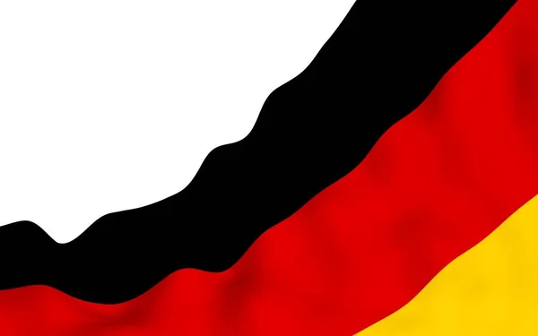 Bandera de Alemania. Ilustración 3D de gran formato. Símbolo estatal de la República Federal de Alemania. Renderizado 3D — Foto de Stock