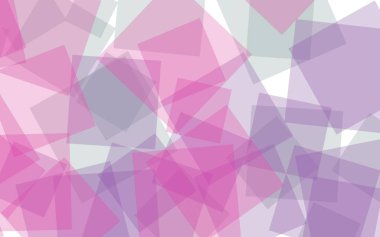 Beyaz arka plan üzerinde çok renkli yarı saydam kareler. Kırmızı tonları. 3d illüstrasyon