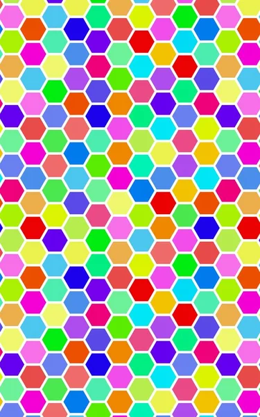Waben vielfarbig, mehrfarbig. isometrische Geometrie. 3D-Illustration — Stockfoto