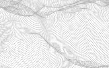 Beyaz arka planda soyut manzara. Siber uzay şebekesi. merhaba teknoloji ağı. 3d illüstrasyon