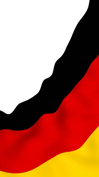 Flag of Germany. Wide format 3D illustration. State symbol of the Federal Republic of Germany. 3D rendering — Stock Photo, Image