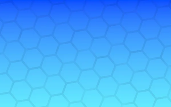 Pettine traslucido a nido d'ape su sfondo cielo blu sfumato. Vista prospettiva sul poligono assomigliare a nido d'ape. Geometria isometrica. Illustrazione 3D — Foto Stock
