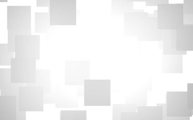 Beyaz soyut arka plan. Gri kareli puslu arkaplan. 3B illüstrasyon