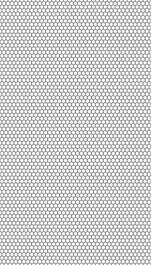 Beyaz arka planda siyah bal peteği. Kusursuz bir doku. İzometrik geometri. 3B illüstrasyon