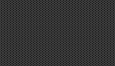Siyah arka planda beyaz bal peteği. Kusursuz bir doku. İzometrik geometri. 3B illüstrasyon