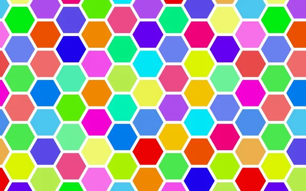 Honeycomb många färg, mångfärgade. Isometrisk geometri. 3D-illustration — Stockfoto