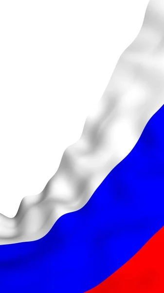 Drapeau de la Fédération de Russie. Le National. Symbole d'Etat de la Russie. Illustration 3D — Photo