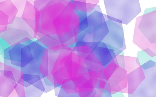 Multicolored translucent hexagons on white background. Red tones. 3D illustration — Stock Photo, Image