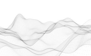 Beyaz arka planda soyut manzara. Siber uzay şebekesi. merhaba teknoloji ağı. 3d illüstrasyon