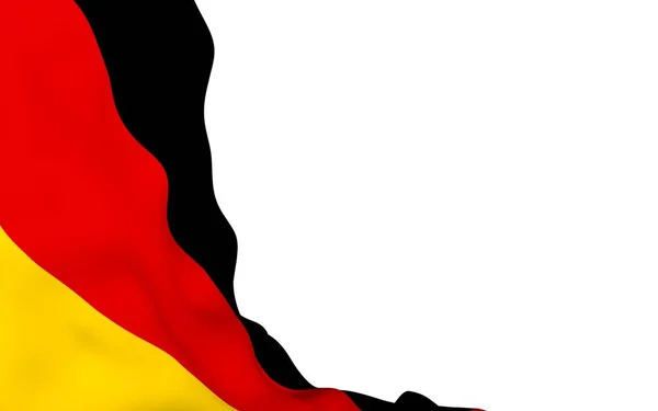 Deutschland-Fahne. Großformatige 3D Illustration. Staatssymbol der Bundesrepublik Deutschland. 3D-Rendering — Stockfoto