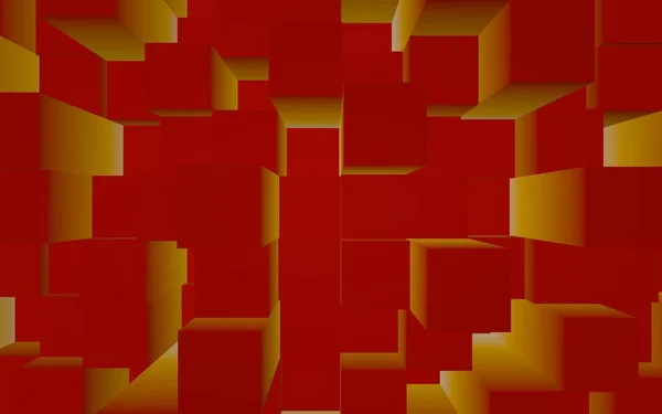 Abstrakcja czerwony elegancki sześcienny tło geometryczne. Chaotycznie zaawansowane prostokątne pręty. Renderowanie 3D, ilustracja 3D — Zdjęcie stockowe