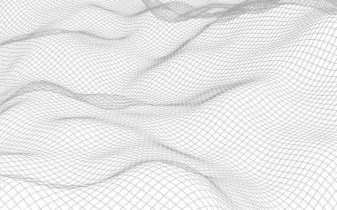 Beyaz arka planda soyut manzara. Siber uzay şebekesi. merhaba teknoloji ağı. 3d illüstrasyon