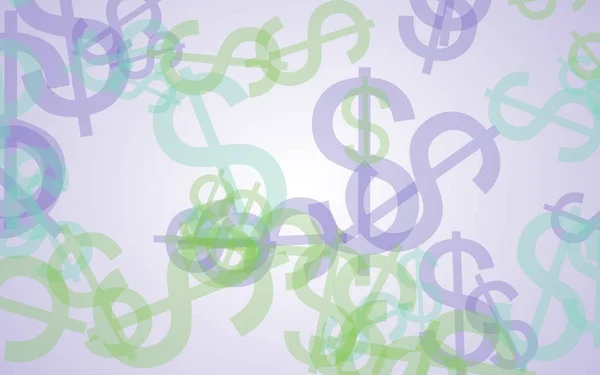 Veelkleurige doorschijnende dollartekens op witte achtergrond. 3D illustratie — Stockfoto