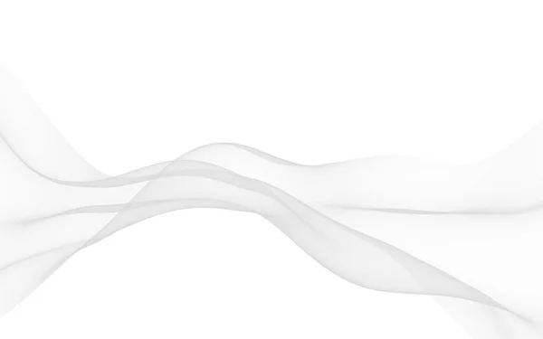 Fond abstrait blanc. Écharpe blanche flottante. Agitant sur le vent fubric blanc. Illustration 3D — Photo