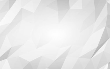 Beyaz soyut arka plan. Lowpoly arka planı. Buruşmuş kağıt. 3B illüstrasyon