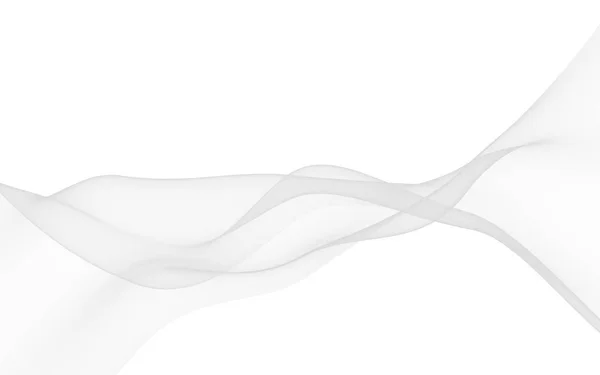 White abstract background. Fluttering white scarf. Waving on wind white fubric. 3D illustration — Stock Photo, Image